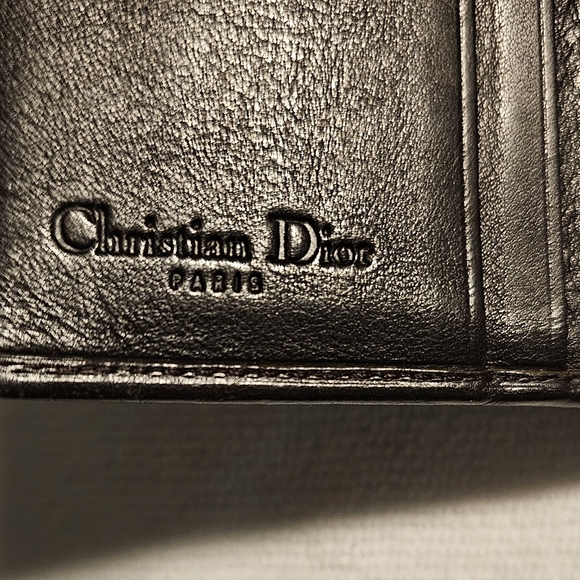 Christian Dior CD Logo Leather Bi-Fold Wallet, VINTAGE, Brown, Women's, VGUC! - Picture 7 of 13